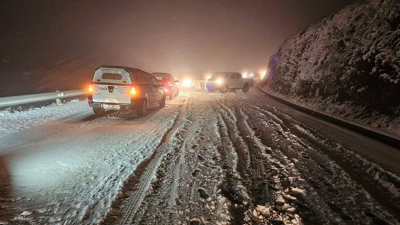 Snow Causes Dangerous Road Conditions In Mpumalanga